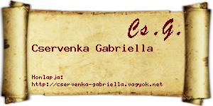Cservenka Gabriella névjegykártya